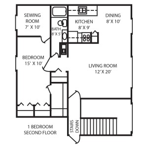One Bedroom Floor Plan